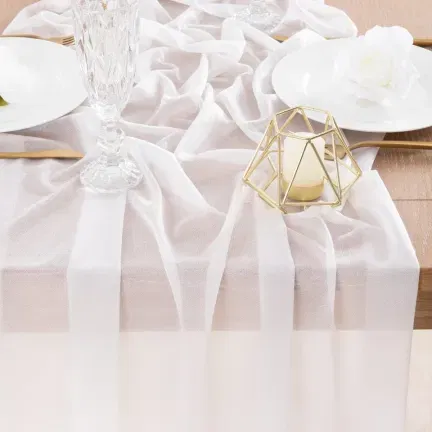 Zasłona DRAPERIA dekoracyjna szyfonowa BIAŁA 75 x 600 cm