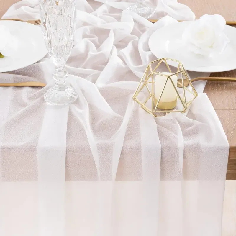 Zasłona DRAPERIA dekoracyjna szyfonowa BIAŁA 75 x 600 cm