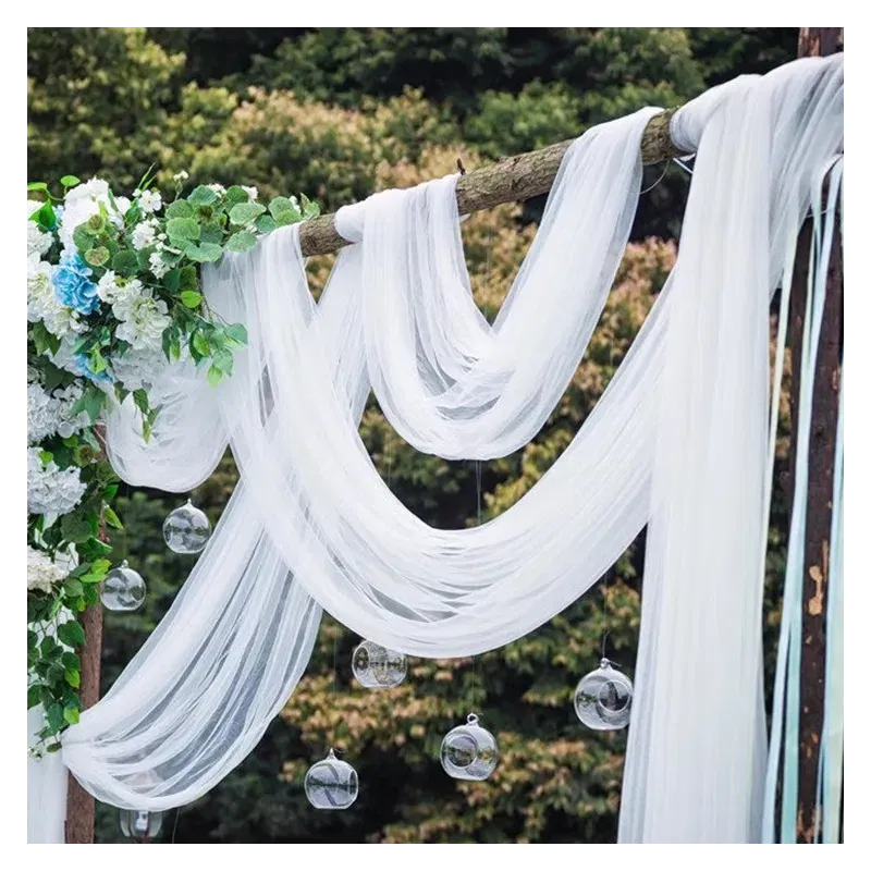 Zasłona DRAPERIA dekoracyjna szyfonowa BIAŁA 75 x 600 cm