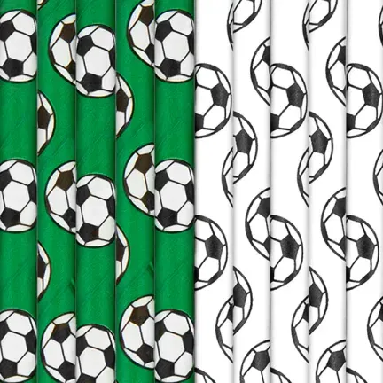 Słomki Football 10 szt Słomki Football 10 szt