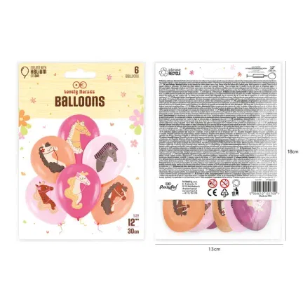 Balony Koniki 12 cali 6 szt. zestaw