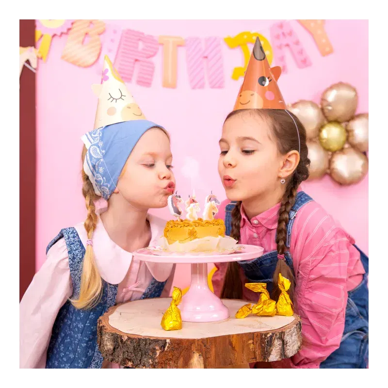 Czapeczki urodzinowe Koniki 6 szt. zestaw