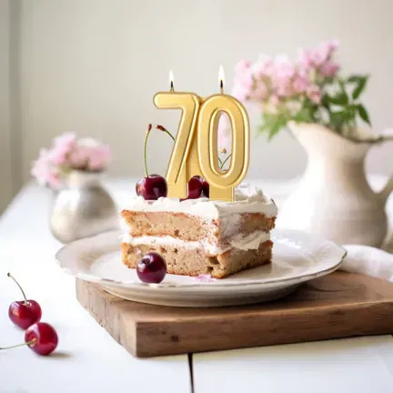 Świeczka złota cyfra 70 Świeczka złota cyfra 70