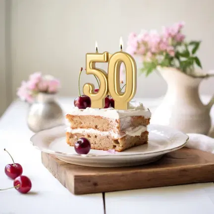 Świeczka złota cyfra 50 Świeczka złota cyfra 50