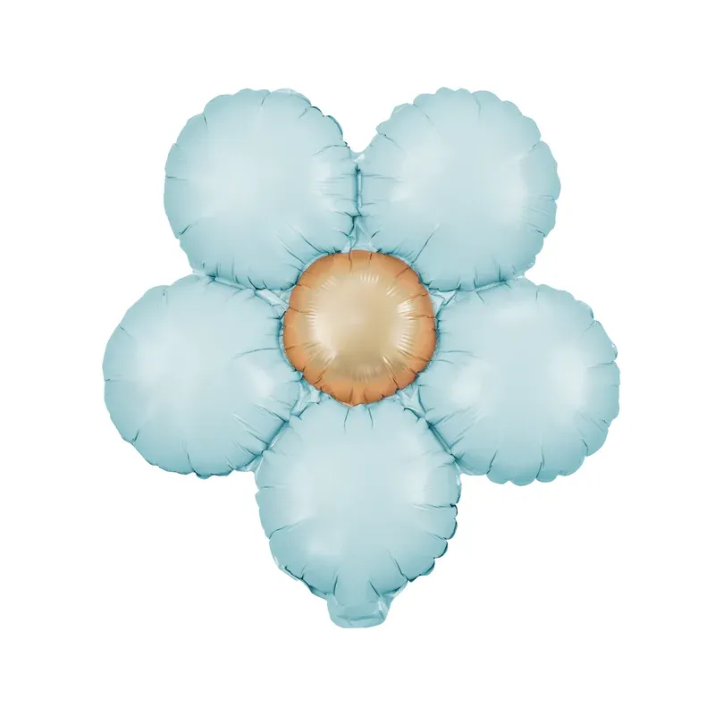Balon foliowy Kwiat niebieski matowy 45cm 3szt.