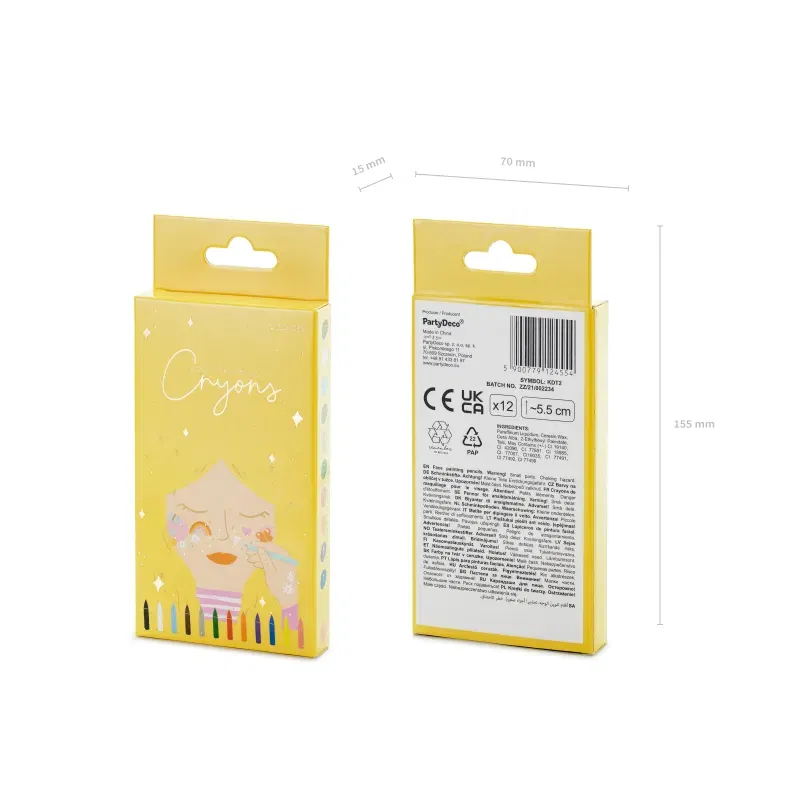 Kredki do malowania twarzy 12szt Kredki do malowania twarzy 12szt