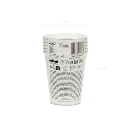 Kubeczki Strzemiona, beż, 220 ml 6szt.