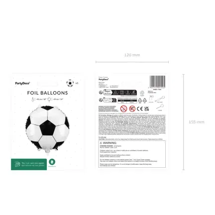Balon foliowy Piłka nożna, 35x35 cm