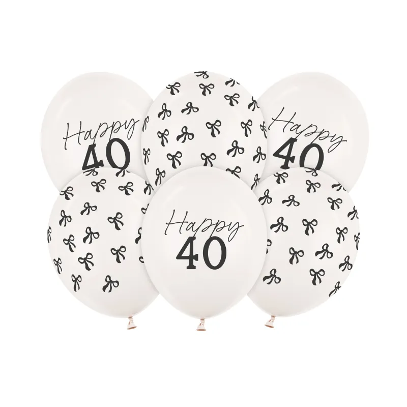 Balony 30 cm, 40, Pastel Off-white 6 szt