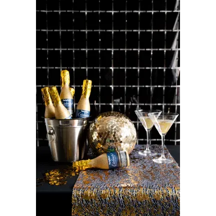 Tuba z konfetti Szampan, złoty, 20.5cm