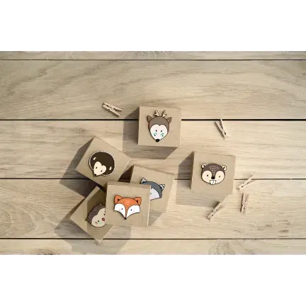 Klamerki drewniane, naturalne drewno 20szt.