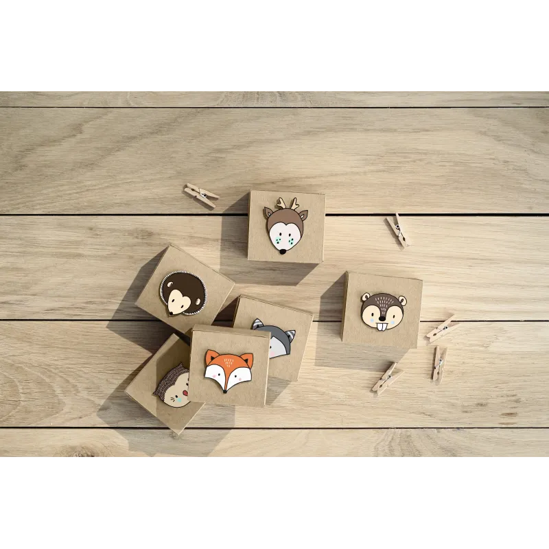 Klamerki drewniane, naturalne drewno 20szt.