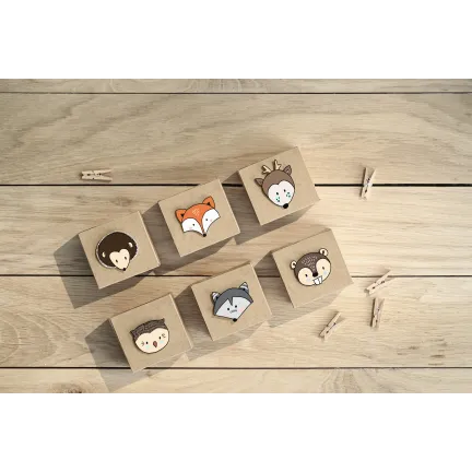 Klamerki drewniane, naturalne drewno 20szt.