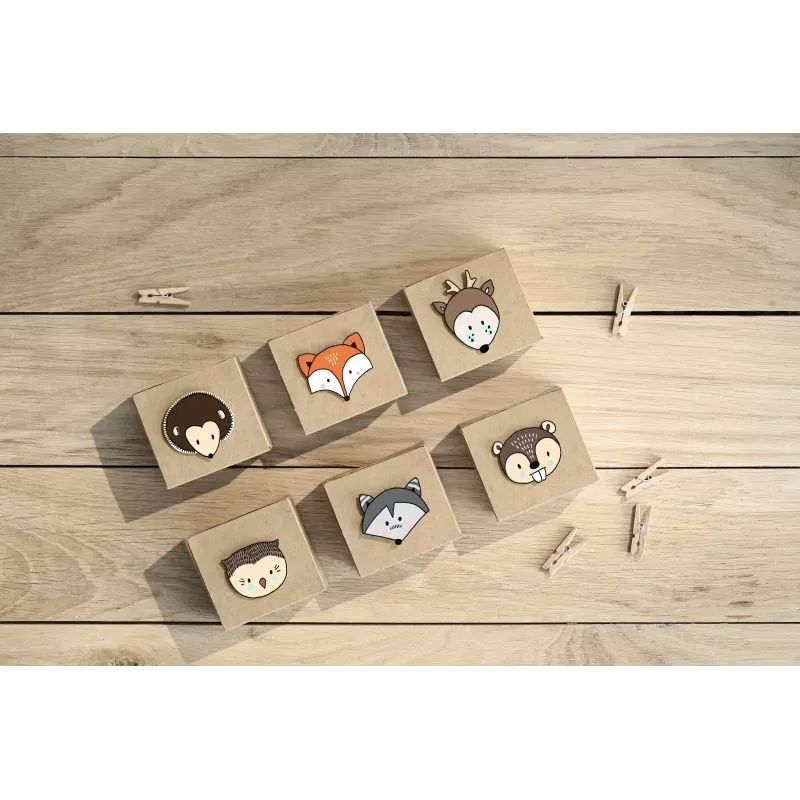 Klamerki drewniane, naturalne drewno 20szt.