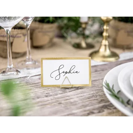 Wizytówki na stół -ramka, złoty, 10szt. Wizytówki na stół -ramka, złoty, 10szt.