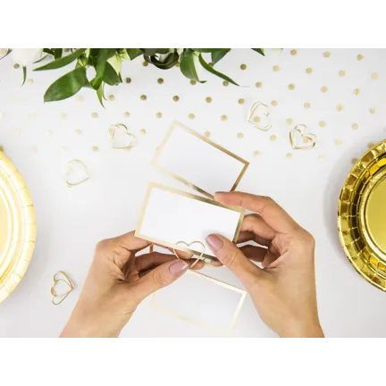 Wizytówki na stół -ramka, złoty, 10szt. Wizytówki na stół -ramka, złoty, 10szt.