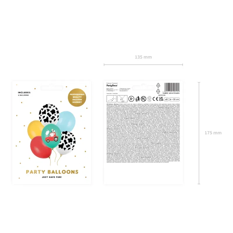 Balony 30 cm, Farma 6szt. Balony 30 cm, Farma 6szt.