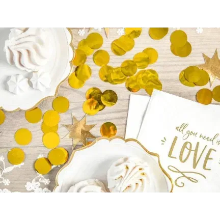 Konfetti kółka, złoty, 15g