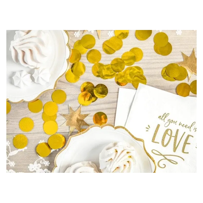 Konfetti kółka, złoty, 15g