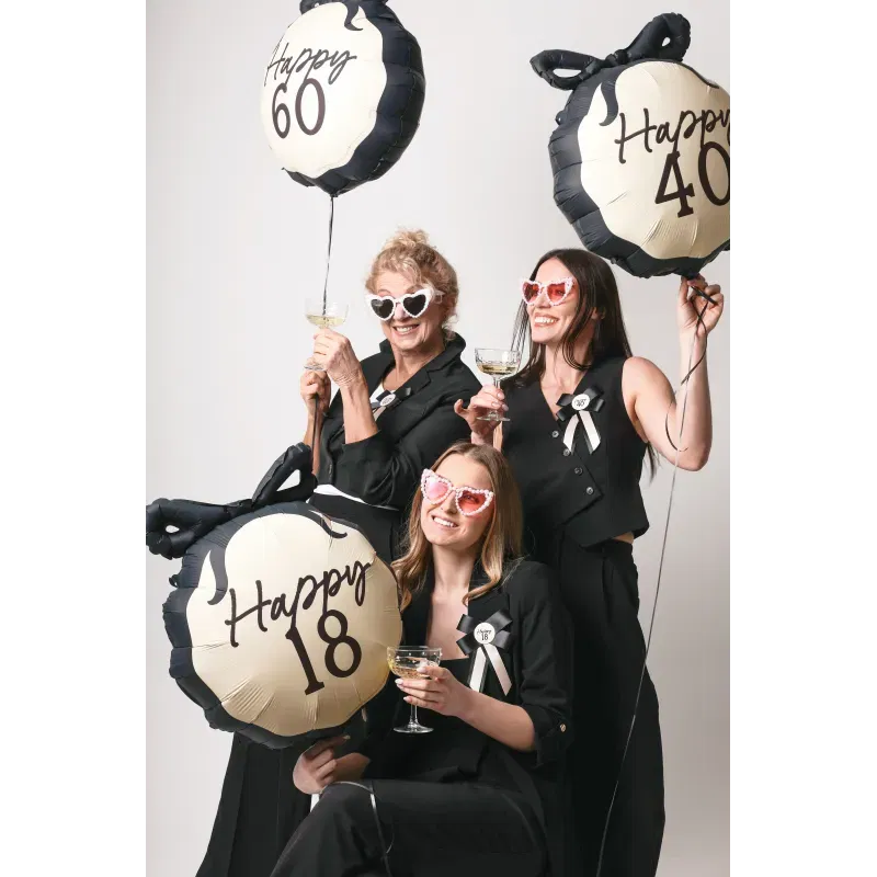 Balon foliowy pastylka Happy ''60'' 47.5x45 cm Balon foliowy pastylka Happy ''60'' 47.5x45 cm