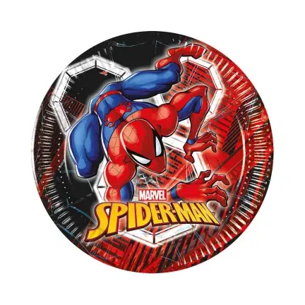 Talerzyki papierowe Spiderman World Of Web, 20 cm., 8 szt.