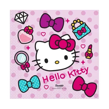 Serwetki papierowe HELLO KITTY, 33x33 cm, 8 szt.