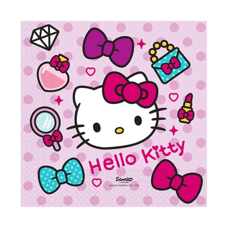 Serwetki papierowe HELLO KITTY, 33x33 cm, 8 szt.