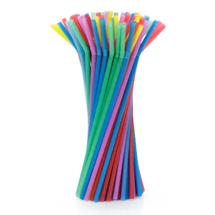Słomki łamane kolorowe wielokrotnego użytku PP 210 x 5mm 100szt.