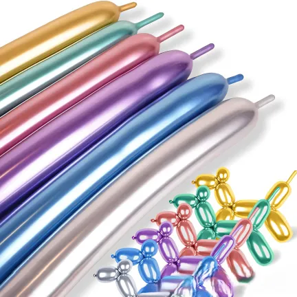 Balony do MODELOWANIA Kolorowe Metaliczne rurki 100 szt.