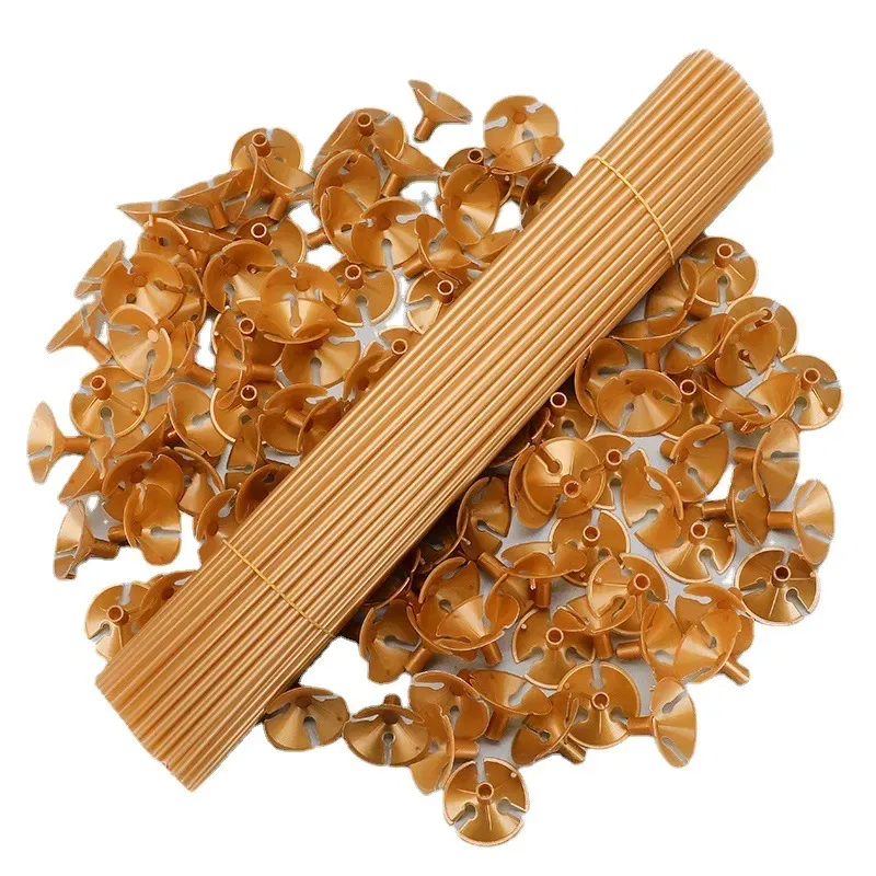 Patyczki do balonów z koszyczkami Złote metaliczne 40 cm 100 szt. Patyczki do balonów z koszyczkami Złote metaliczne 40 cm 100 szt.