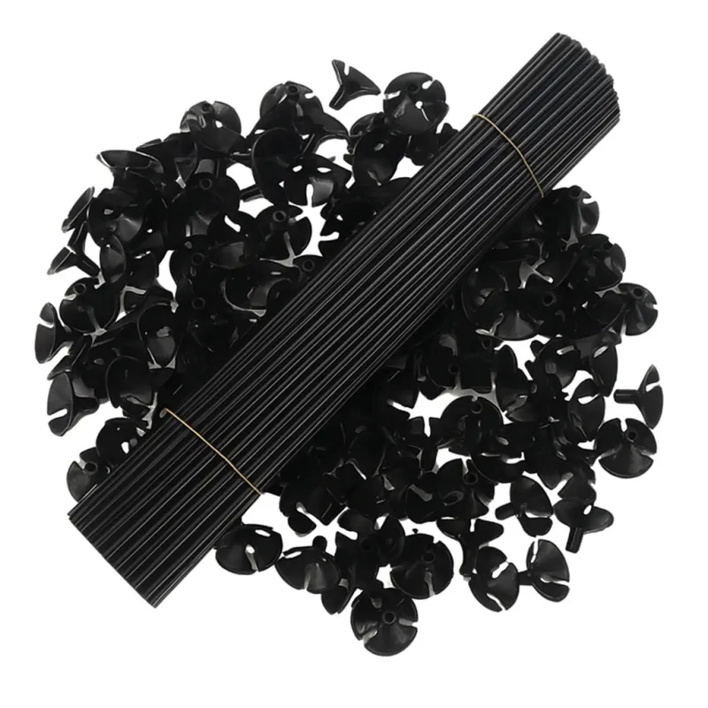 Patyczki do balonów z koszyczkami Czarne 40 cm 100 szt.