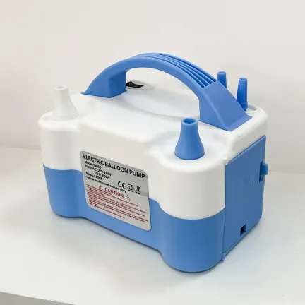 POMPKA ELEKRYCZNA do balonów 600W 2 wyjścia biało-niebieska