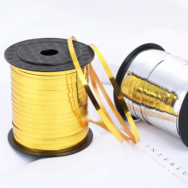 Wstążka do balonów Złota metaliczna 5mm x 225m