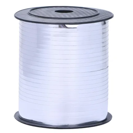Wstążka do balonów Srebrna metaliczna 5mm x 225m