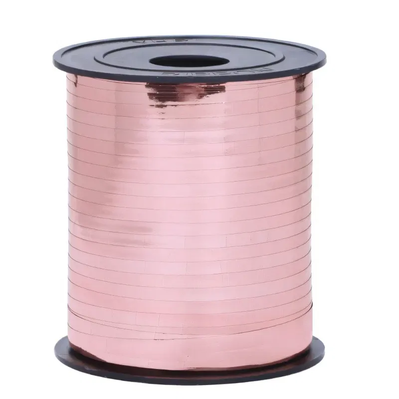 Wstążka do balonów Różowa metaliczna 5mm x 225m