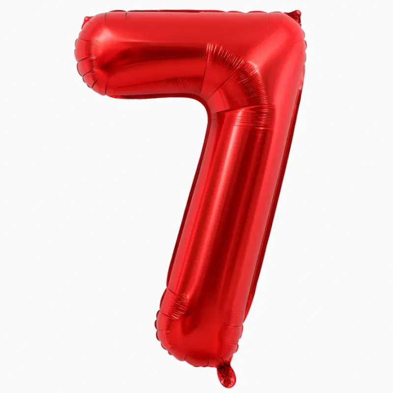 Balon foliowy CYFRA 7 Czerwona 100cm