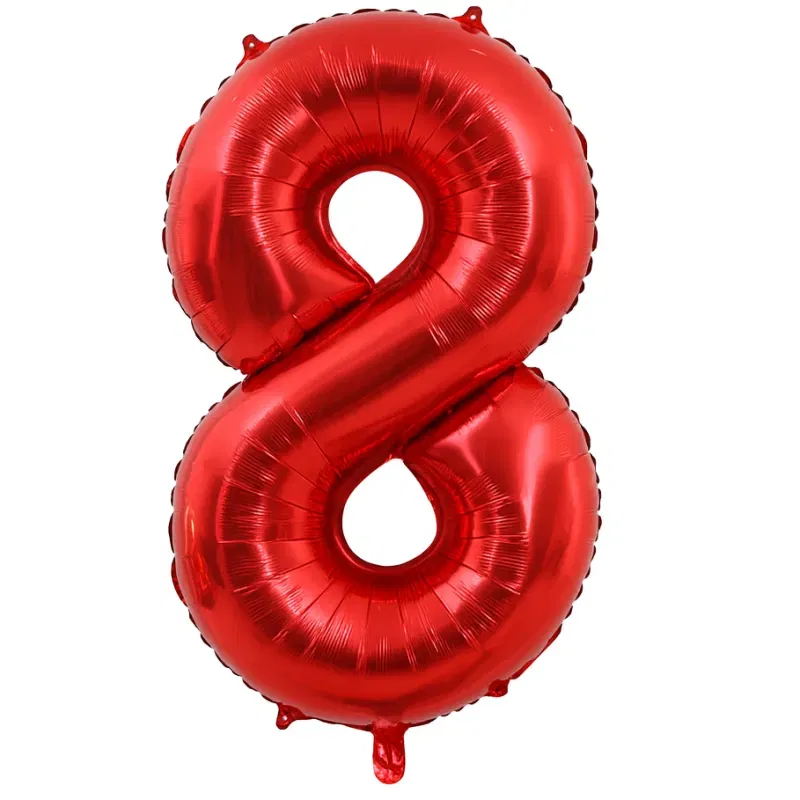 Balon foliowy CYFRA 8 Czerwona 100cm