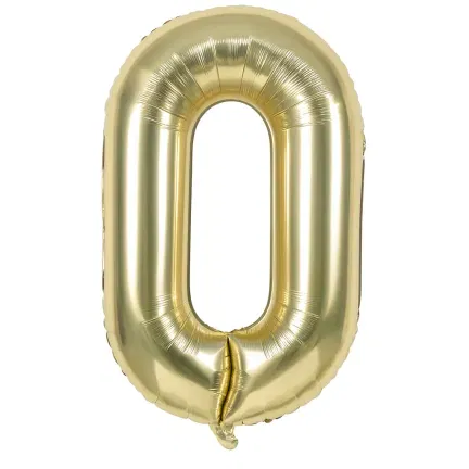Balon foliowy CYFRA 0 Szampańskie złoto 100cm