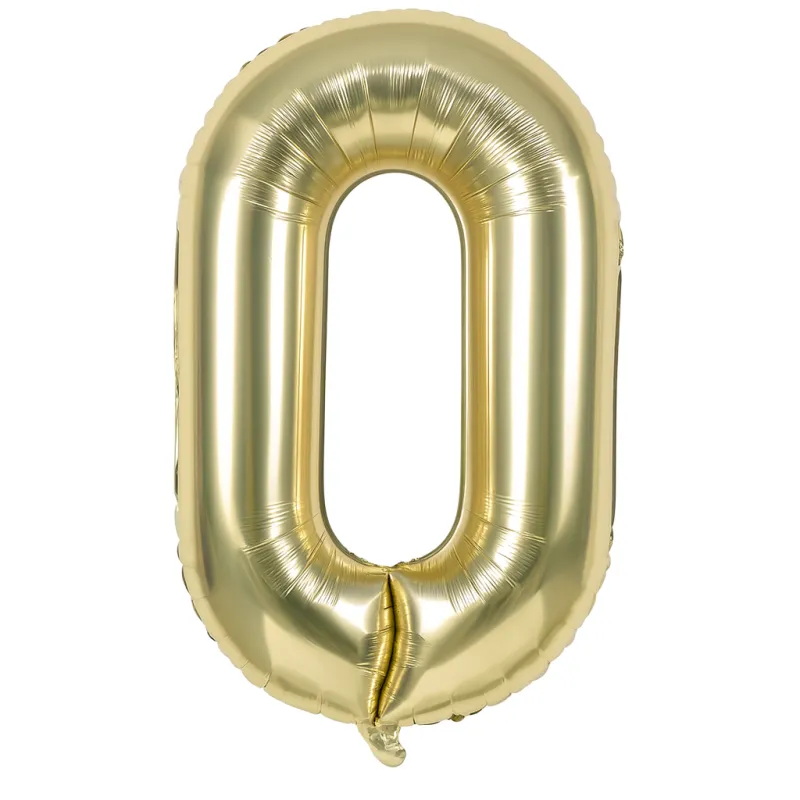 Balon foliowy CYFRA 0 Szampańskie złoto 100cm