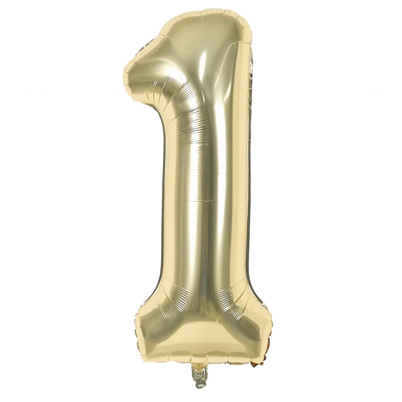 Balon foliowy CYFRA 1 Szampańskie złoto 100cm