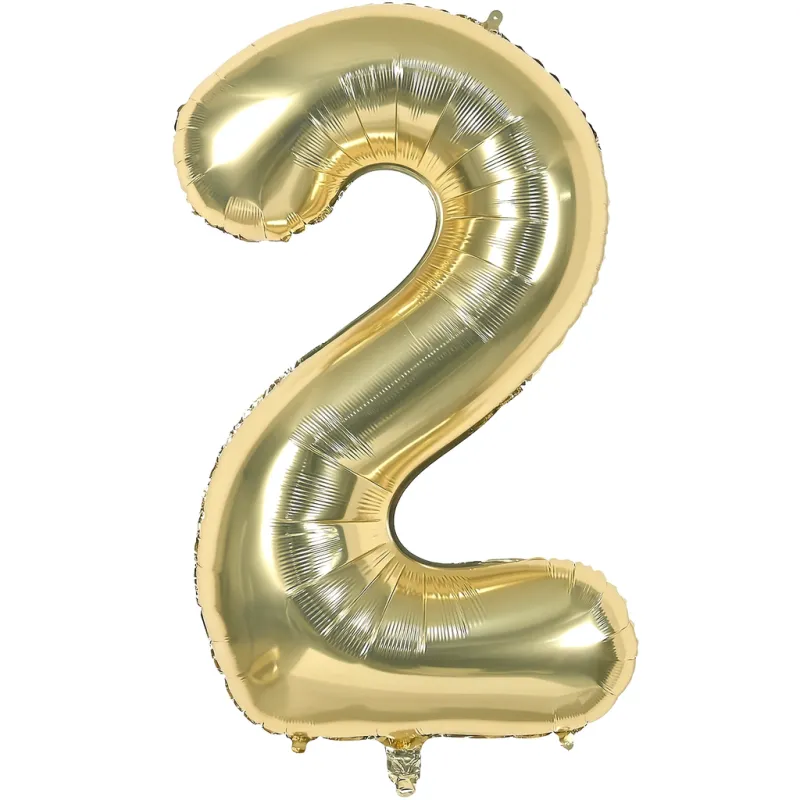 Balon foliowy CYFRA 2 Szampańskie złoto 100cm