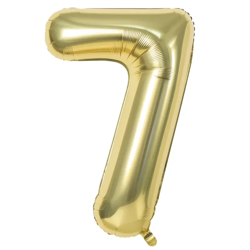 Balon foliowy CYFRA 7 Szampańskie złoto 100cm
