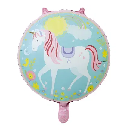 Balon foliowy Jednorożec „Believe in Unicorns” – 45 cm