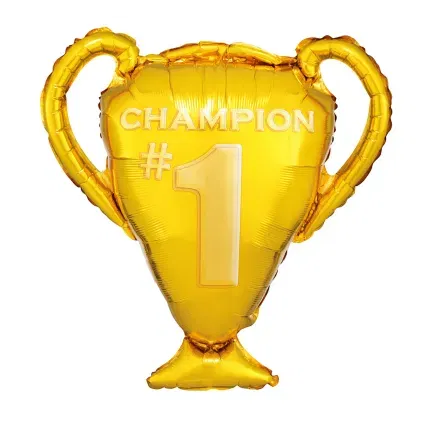 Balon foliowy Puchar Trofeum Złotego Mistrza - 82 x 62 cm
