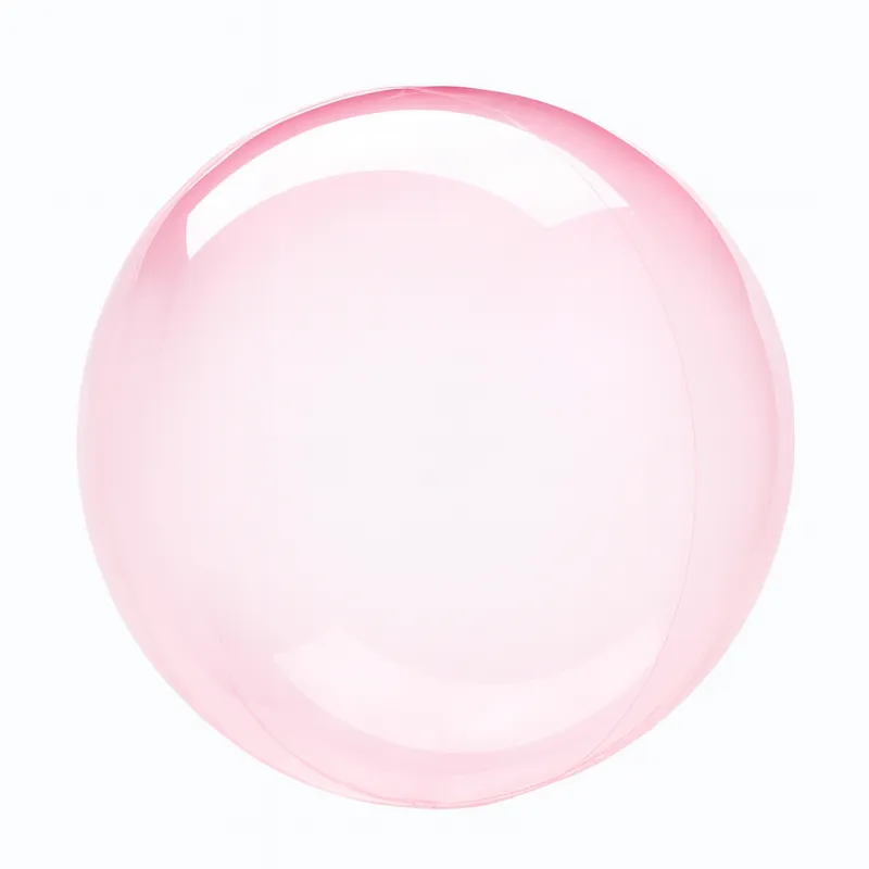Balon transparentny kula różowa 45 cm