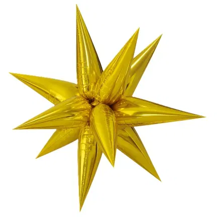 Balon foliowy Gwiazda 3D Złota 60 cm
