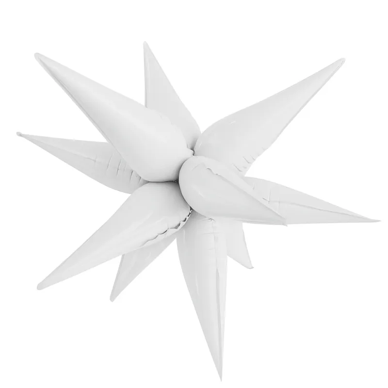 Balon foliowy Gwiazda 3D Biała 60 cm