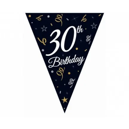 "30" Girlanda papierowa z flagami "30" Girlanda papierowa z flagami