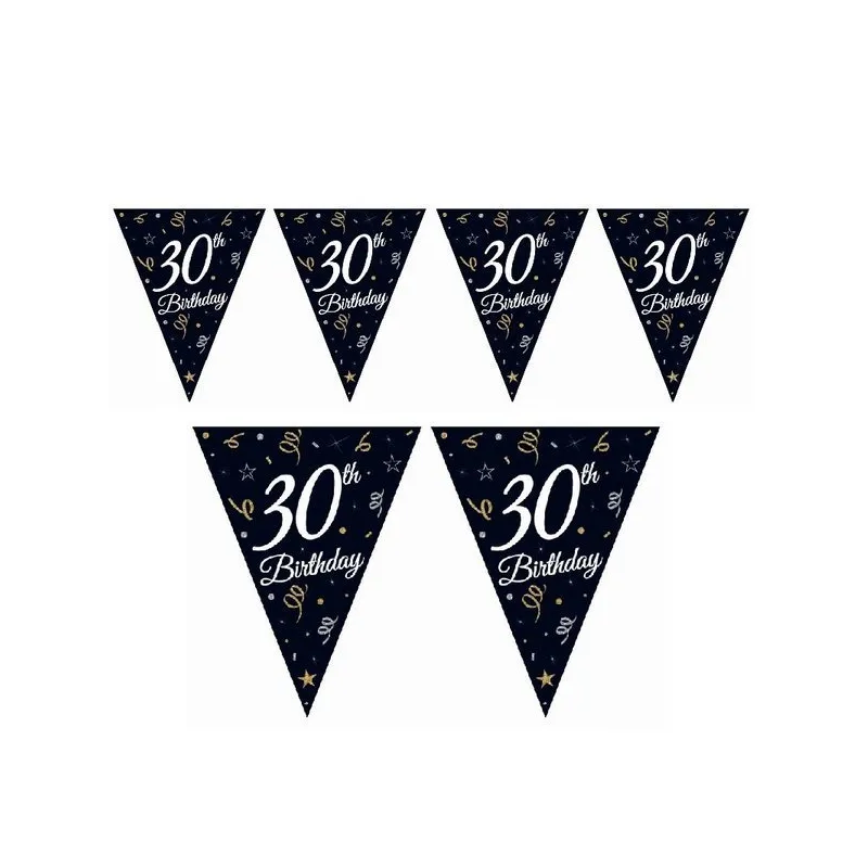 "30" Girlanda papierowa z flagami "30" Girlanda papierowa z flagami