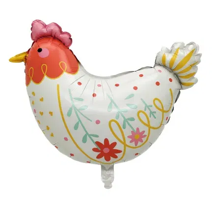 Balon foliowy Kurka Kwiatowa – 57 x 51 cm